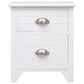 Table de chevet 2 pcs avec 2 tiroirs Blanc