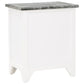 Table de chevet 2 pcs avec 2 tiroirs Gris et blanc