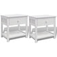 Table de chevet 2 pcs Bois Blanc