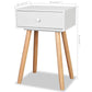 Table de chevet 2 pcs Bois de pin massif 40 x 30 x 61 cm Blanc