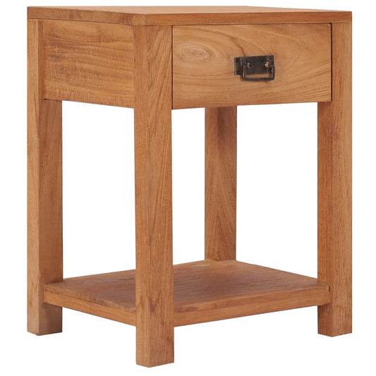 Table de chevet 35x35x50 cm bois de teck massif