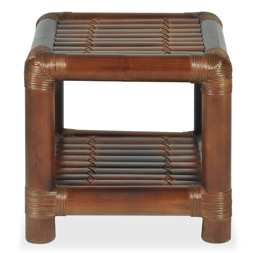 Table de chevet 40 x 40 x 40 cm Bambou Marron foncé