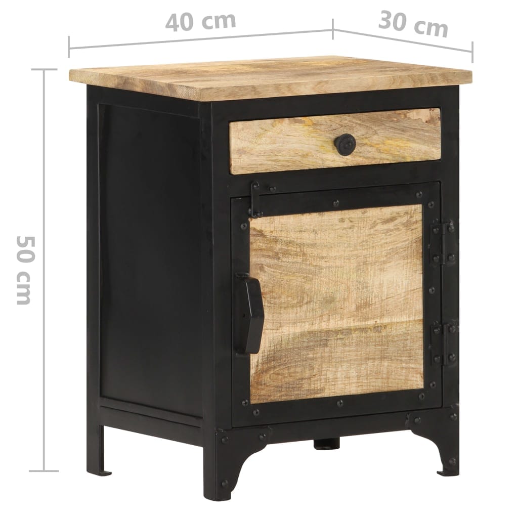 Table de chevet 40x30x50 cm Bois de manguier massif