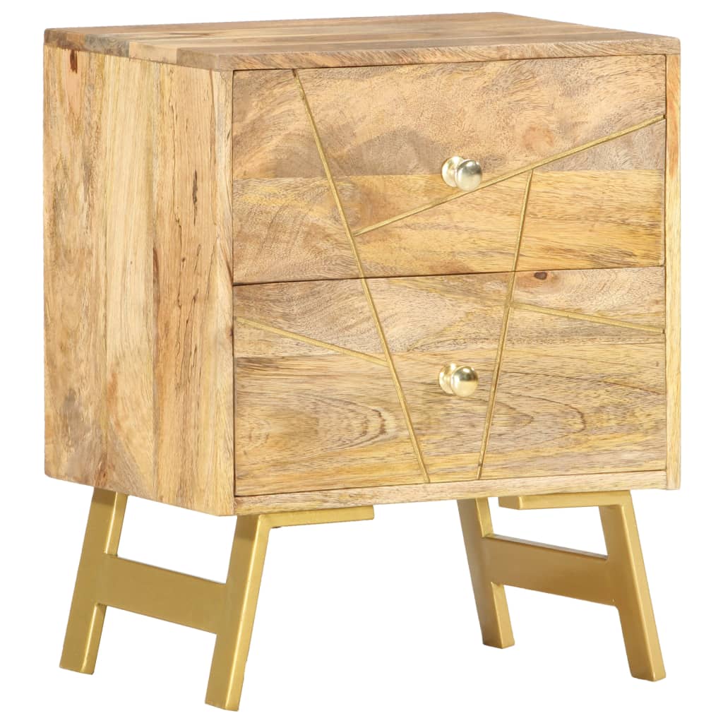 Table de chevet 40x30x50 cm Bois de manguier massif