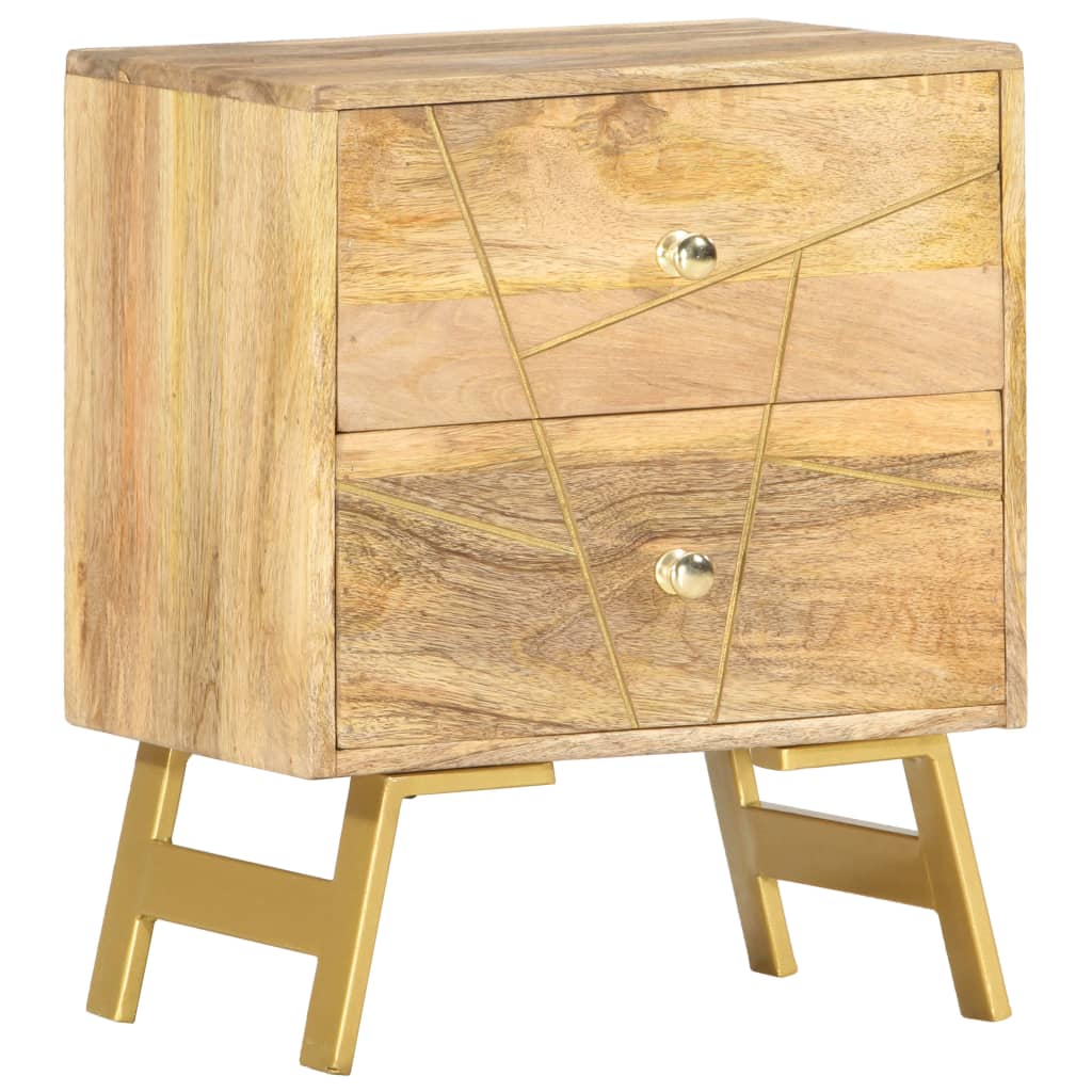 Table de chevet 40x30x50 cm Bois de manguier massif