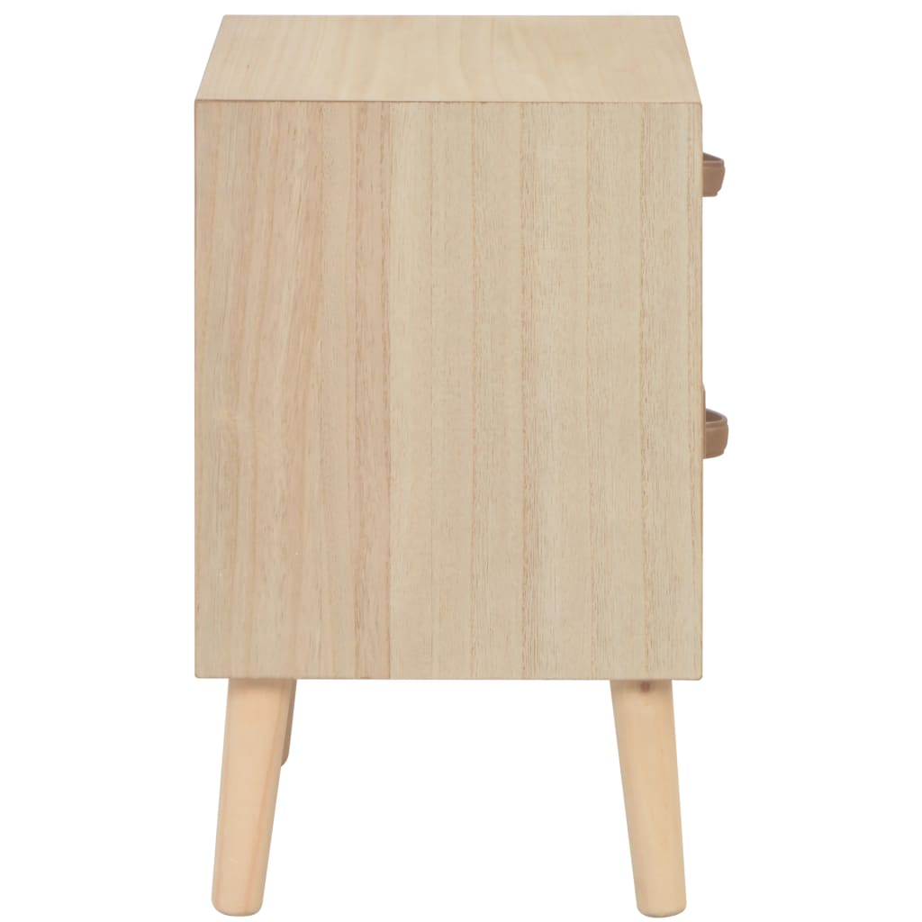 Table de chevet avec 2 tiroirs 40x30x49,5 cm Bois de pin massif