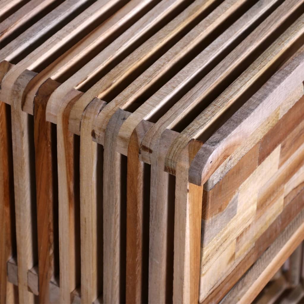 Table de chevet avec tiroir Bois de teck recyclé