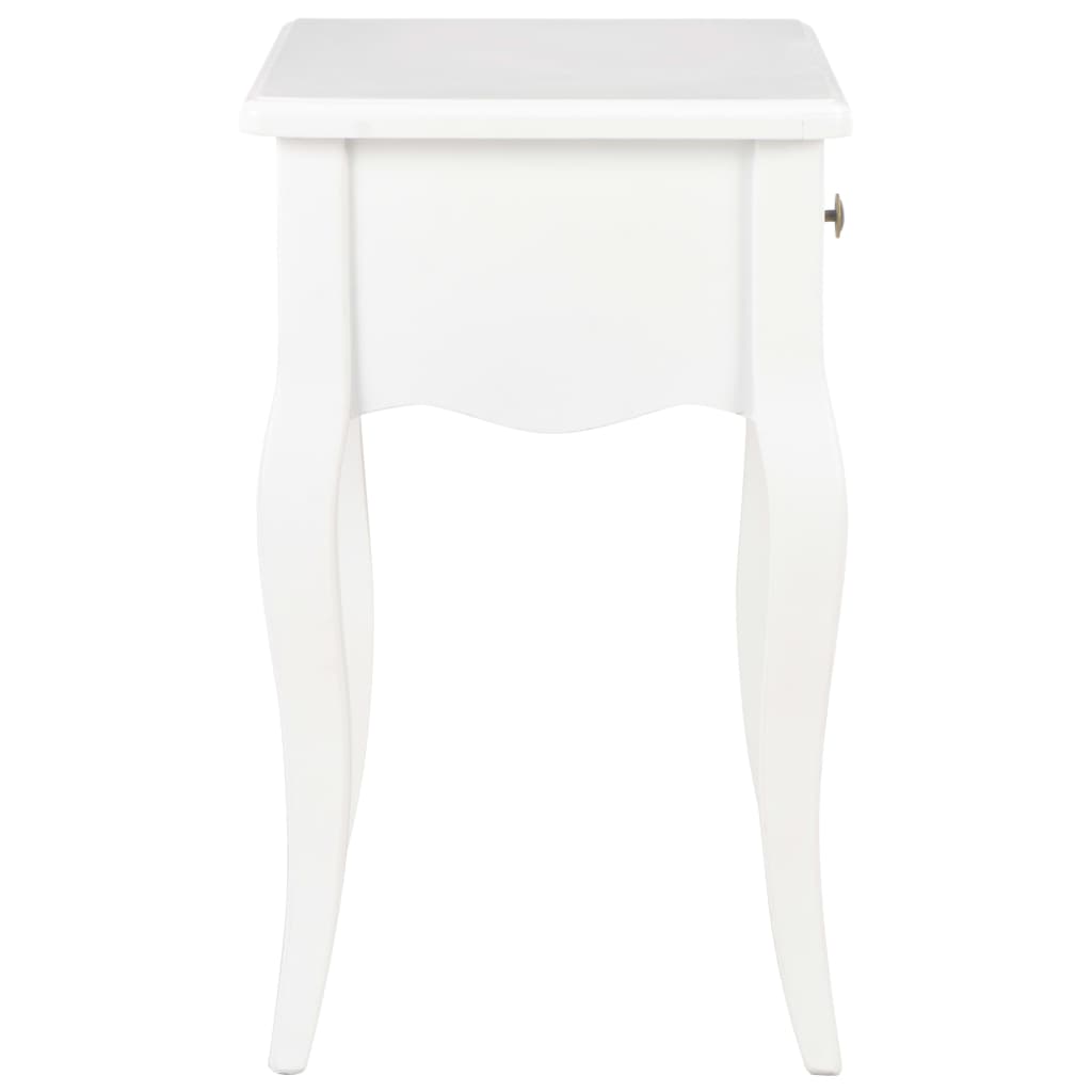 Table de chevet Blanc 40 x 30 x 50 cm Bois de pin massif