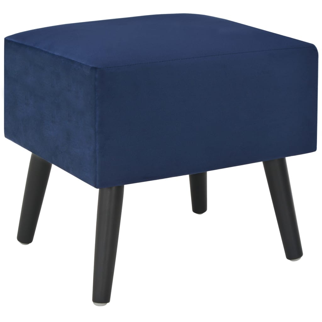 Table de chevet Bleu 40x35x40 cm Velours