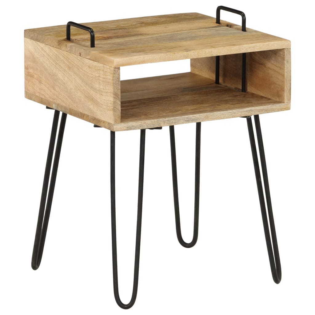 Table de chevet Bois de manguier massif 40x34x47 cm