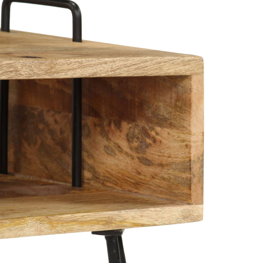 Table de chevet Bois de manguier massif 40x34x47 cm