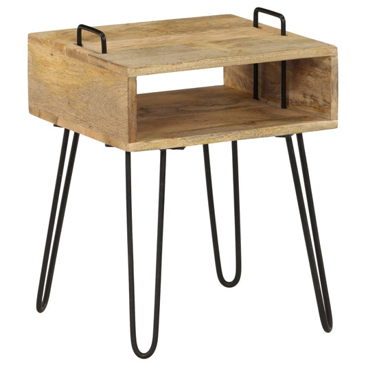 Table de chevet Bois de manguier massif 40x34x47 cm