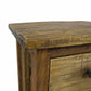 Table de chevet bois massif d'acajou 40x30x51 cm