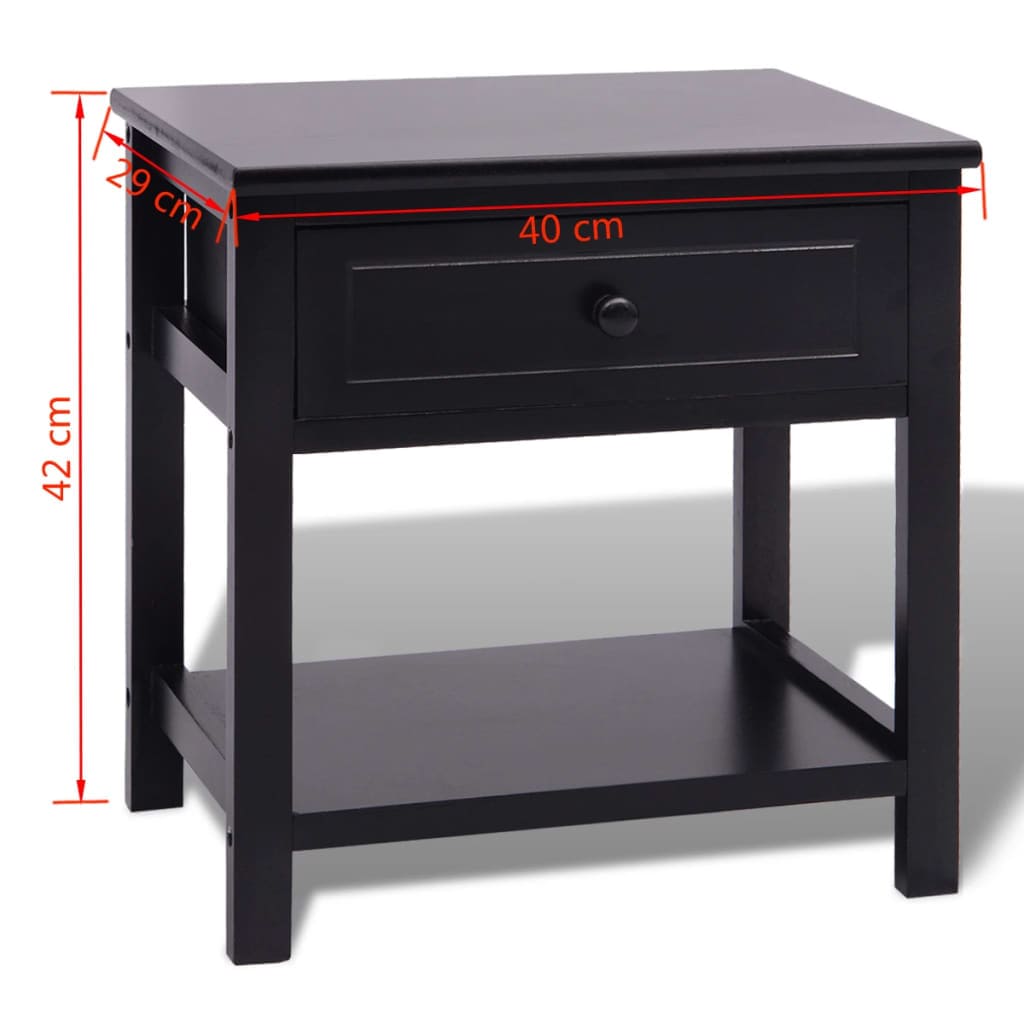 Table de chevet Bois Noir