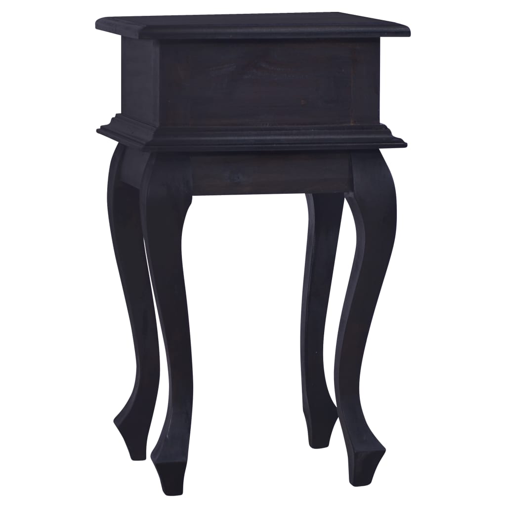 Table de chevet Café noir clair 35x30x60cm Bois d'acajou massif