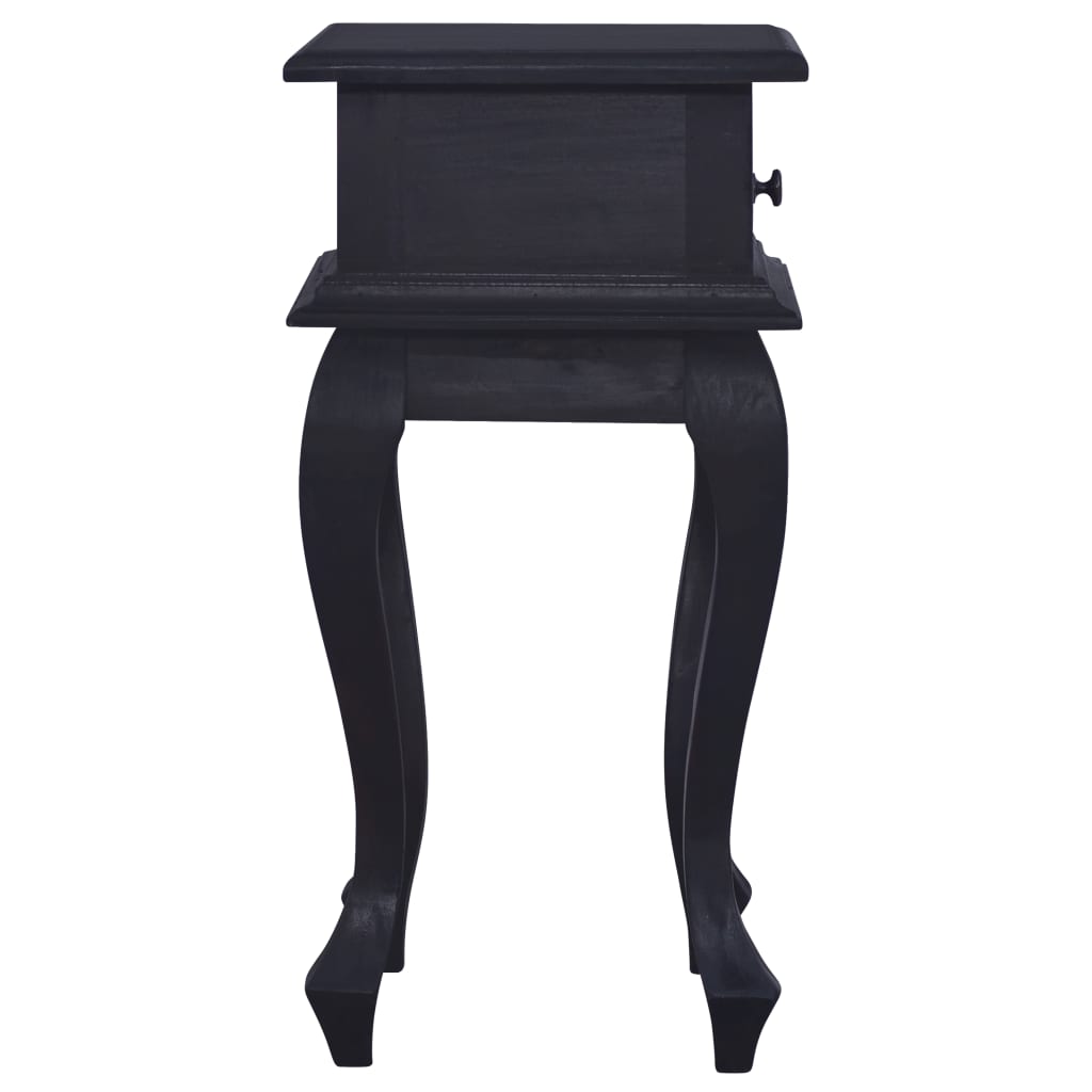 Table de chevet Café noir clair 35x30x60cm Bois d'acajou massif