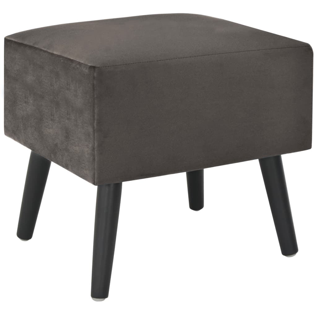 Table de chevet Gris 40x35x40 cm Velours