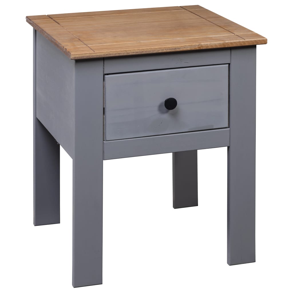 Table de chevet Gris 46x40x57 cm Pin Gamme Panama