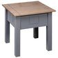 Table de chevet Gris 50,5x50,5x52,5 cm Pin Gamme Panama