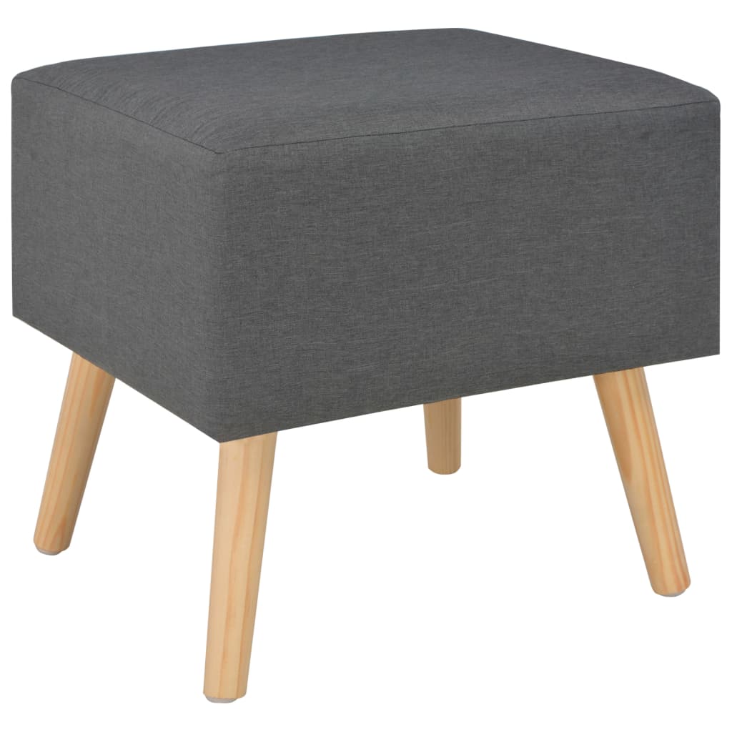 Table de chevet Gris foncé 40x35x40 cm Tissu