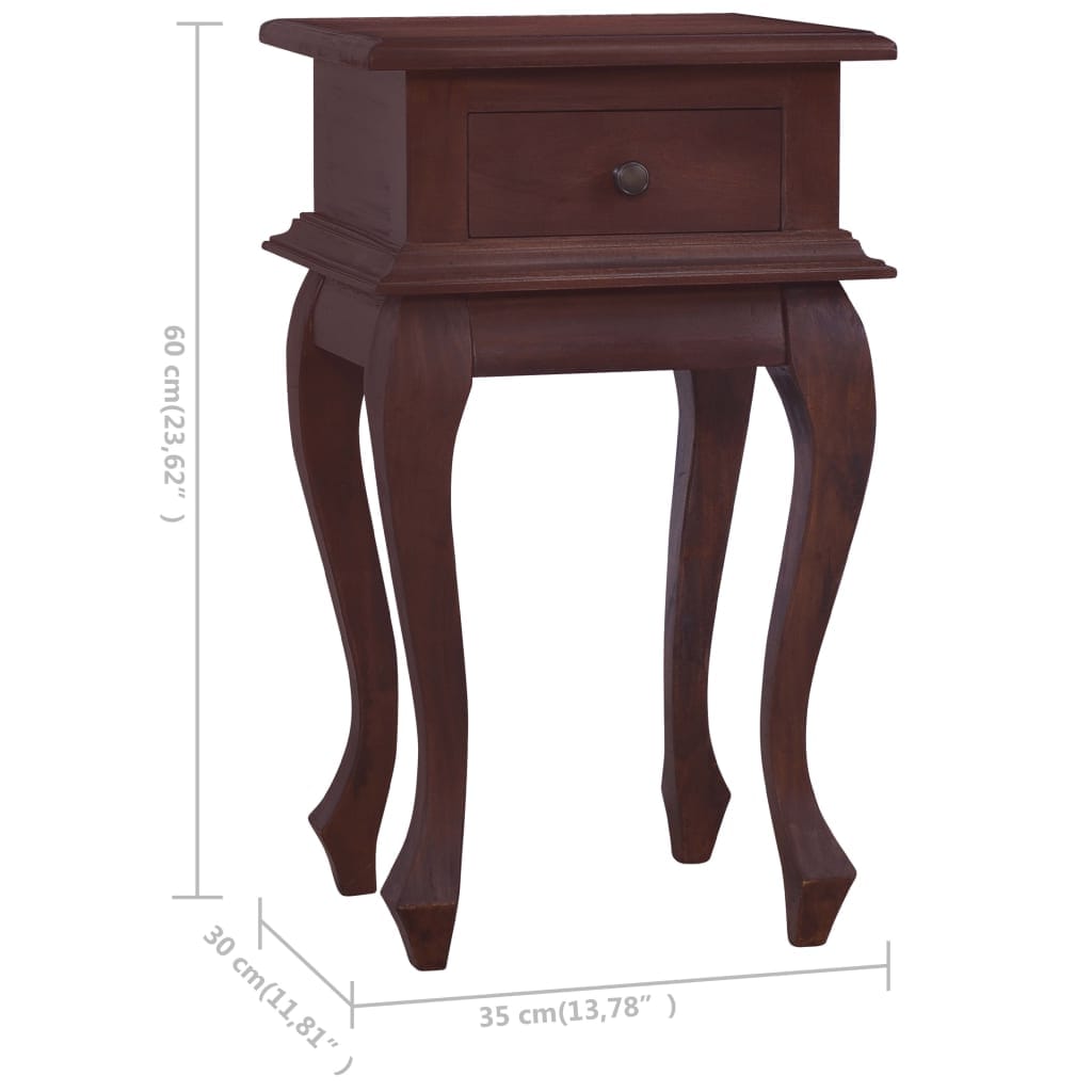 Table de chevet Marron classique 35x30x60 cm Bois d'acajou