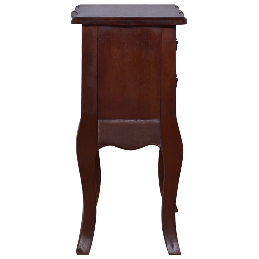 Table de chevet Marron classique 60x30x60 cm Bois d'acajou