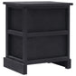 Table de chevet Noir 38 x 28 x 45 cm Bois de Paulownia