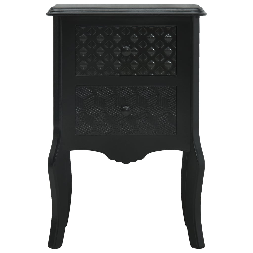 Table de chevet Noir 43x32x65 cm MDF