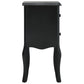 Table de chevet Noir 43x32x65 cm MDF