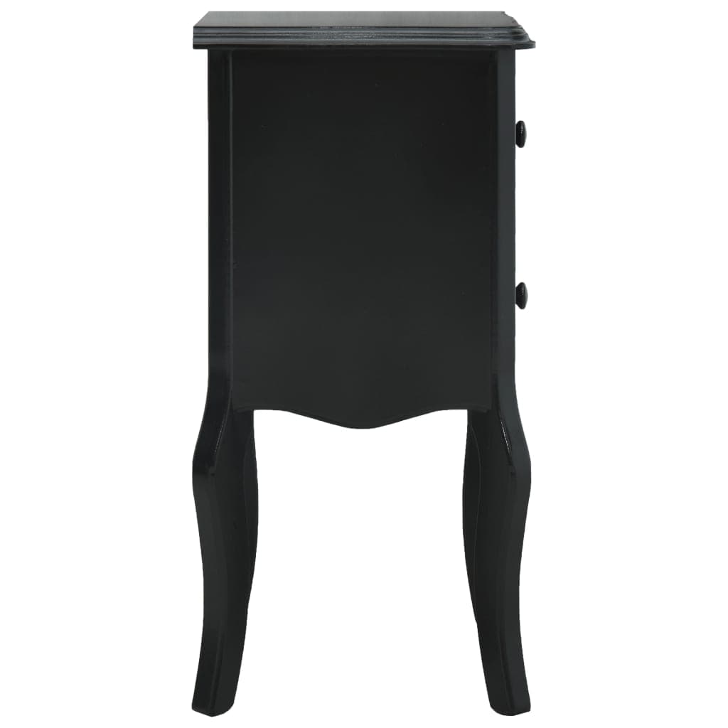 Table de chevet Noir 43x32x65 cm MDF