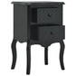 Table de chevet Noir 43x32x65 cm MDF