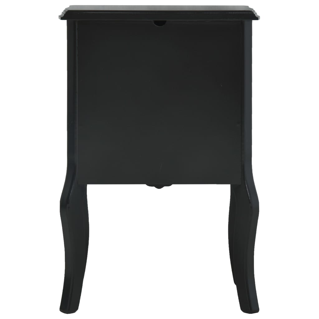 Table de chevet Noir 43x32x65 cm MDF