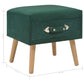 Table de chevet Vert 40x35x40 cm Velours