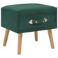 Table de chevet Vert 40x35x40 cm Velours