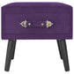 Table de chevet Violet foncé 40x35x40 cm Velours