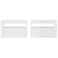 Tables de chevet 2 pcs avec LED Blanc brillant 60x35x40 cm