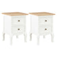 Tables de chevet 2 pcs blanc 35x30x49 cm MDF