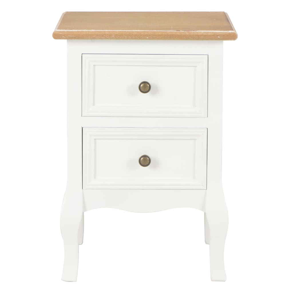 Tables de chevet 2 pcs blanc 35x30x49 cm MDF