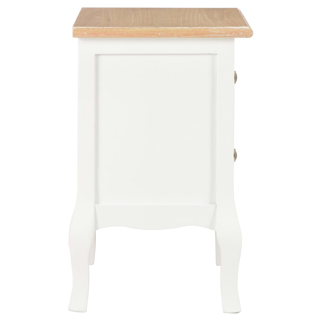 Tables de chevet 2 pcs blanc 35x30x49 cm MDF