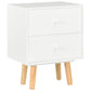 Tables de chevet 2 pcs Blanc 40 x 30 x 50 cm Pin massif