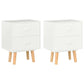 Tables de chevet 2 pcs Blanc 40 x 30 x 50 cm Pin massif