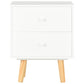 Tables de chevet 2 pcs Blanc 40 x 30 x 50 cm Pin massif