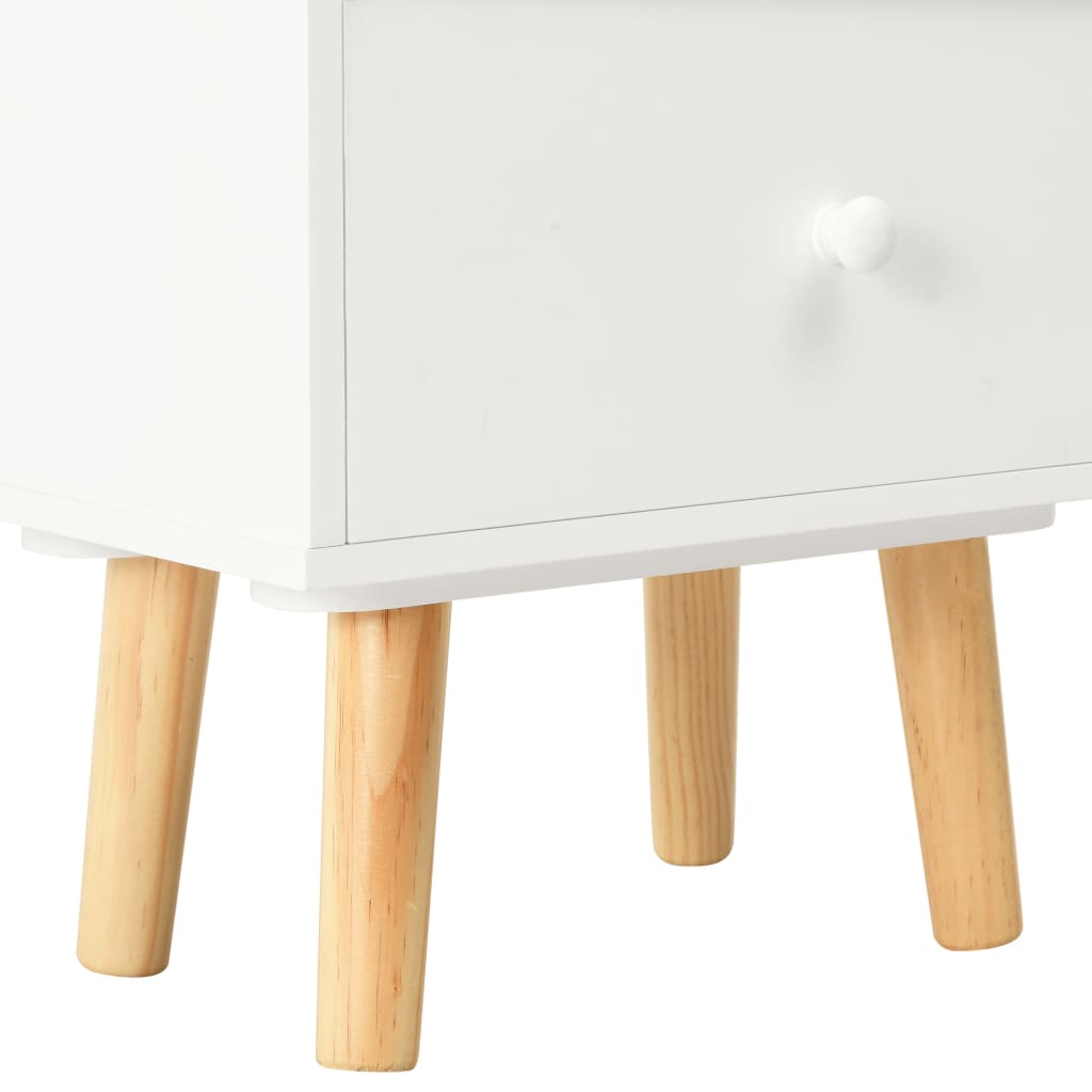 Tables de chevet 2 pcs Blanc 40 x 30 x 50 cm Pin massif