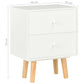 Tables de chevet 2 pcs Blanc 40 x 30 x 50 cm Pin massif