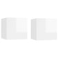 Tables de chevet 2 pcs Blanc brillant 30,5x30x30 cm