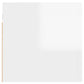 Tables de chevet 2 pcs Blanc brillant 30,5x30x30 cm