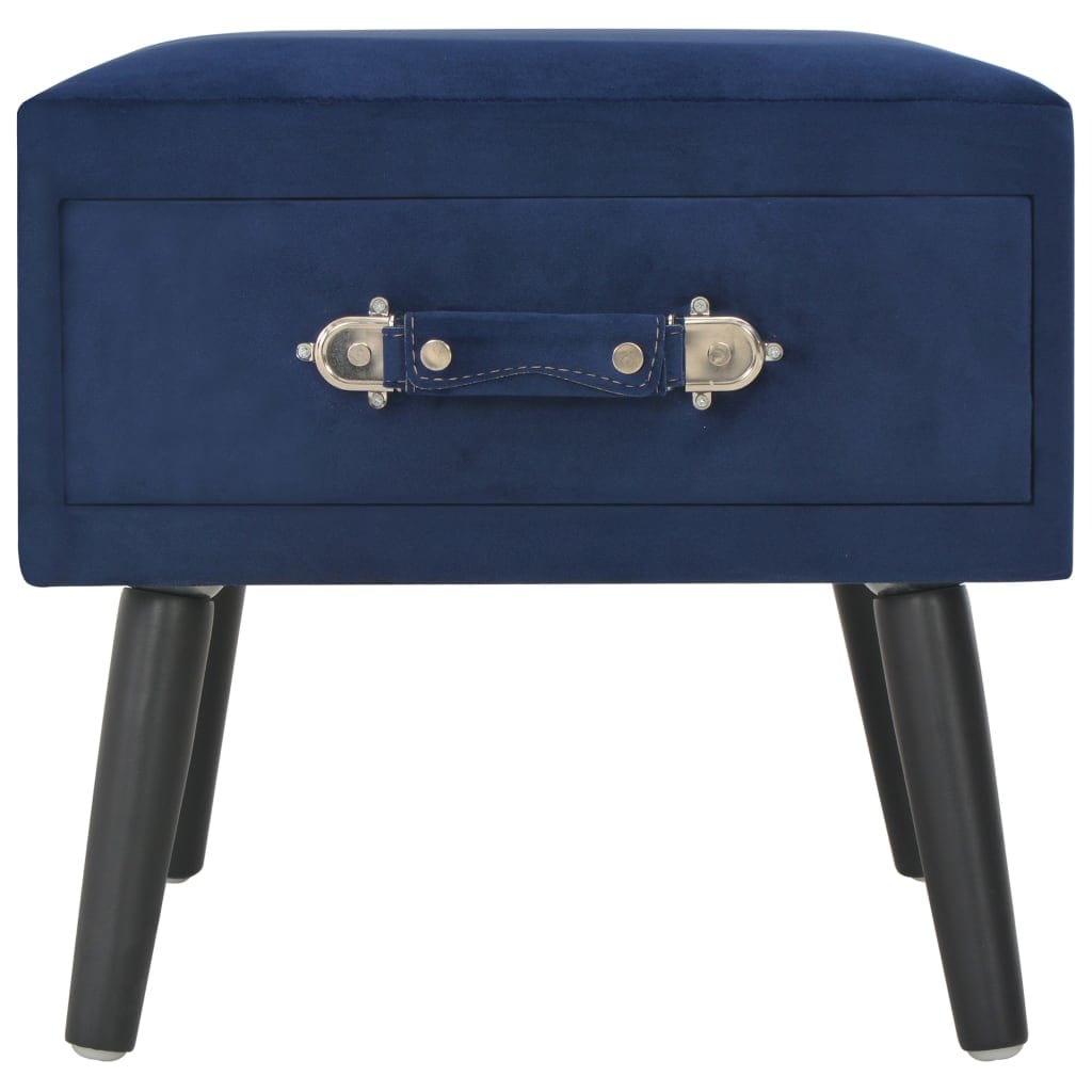 Tables de chevet 2 pcs Bleu 40x35x40 cm Velours