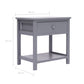 Tables de chevet 2 pcs Gris 40x29x42 cm Bois de Paulownia