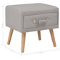 Tables de chevet 2 pcs Gris 40x35x40 cm Tissu