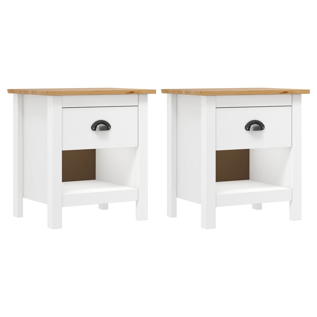 Tables de chevet 2 pcs Hill 46x35x49,5 cm Bois de pin solide